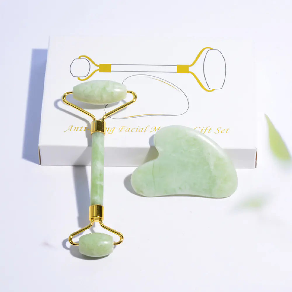 💚Jade Roller & Gua Sha - Tegen bloating in je gezicht