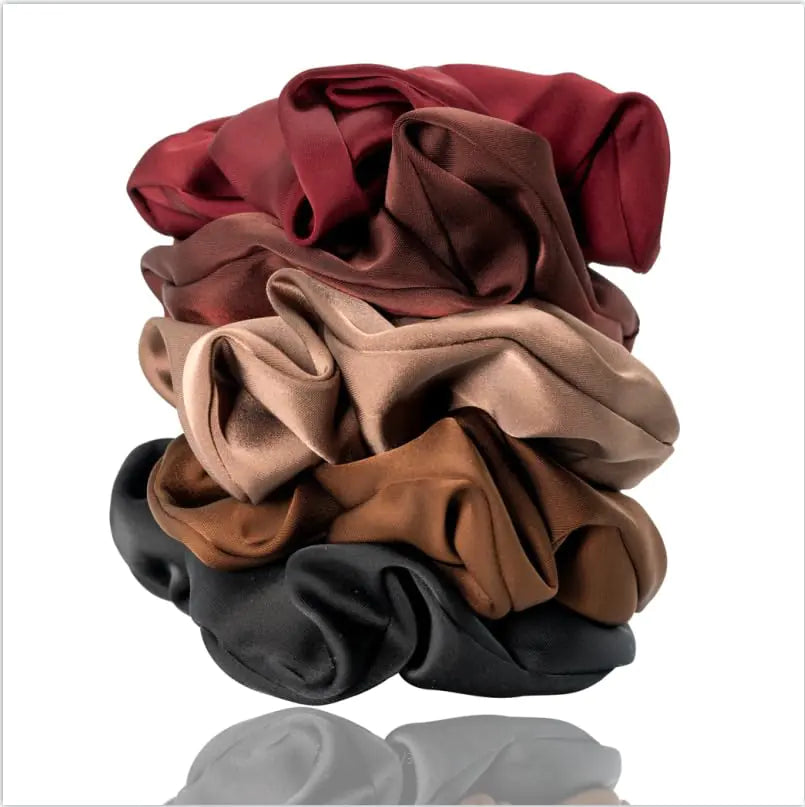 Grote Satijnen Scrunchies - Goed voor krulbehoud
